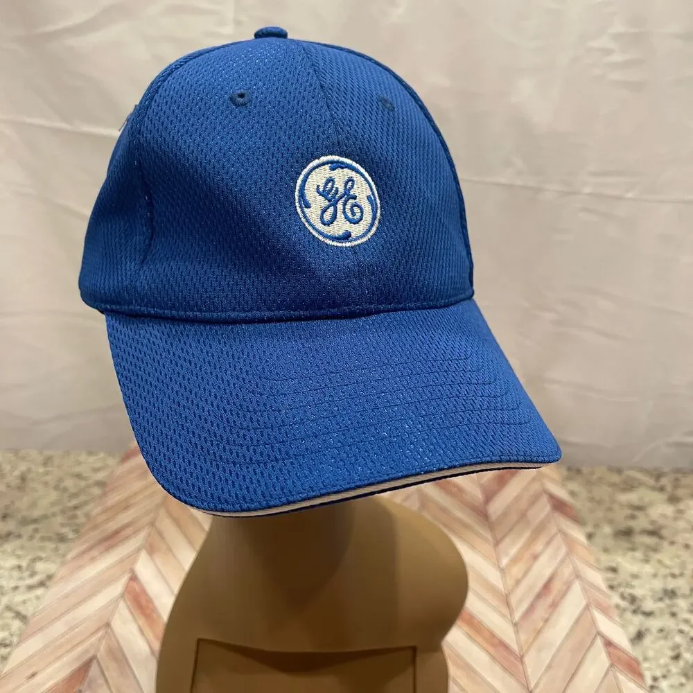 General Electric Breathable Fabric Blue Baseball Adjustable Baseball Cap Hat